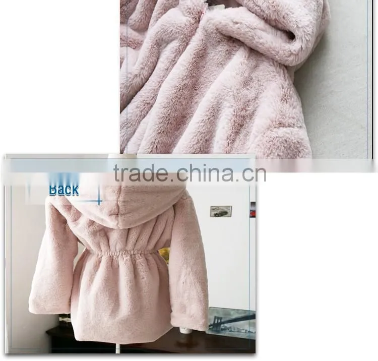 Korean stylish cashmere artificial fur coat for women