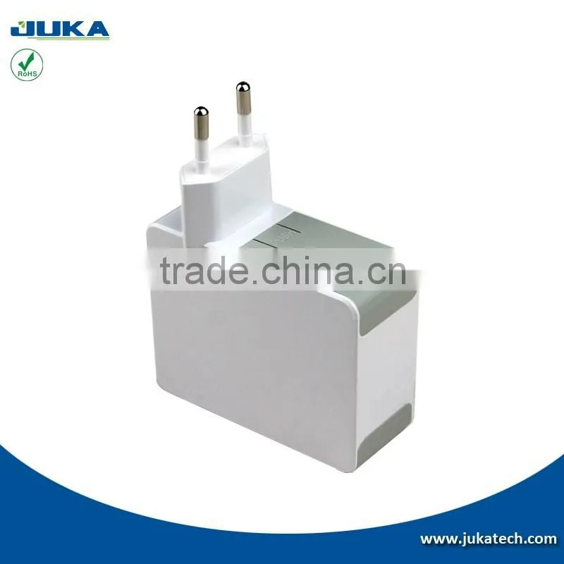 4 port usb travel charger with exchangeable plugs