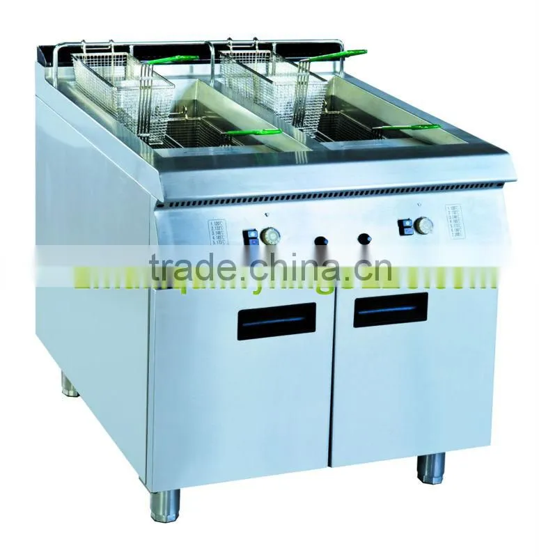 Gas Range 2-Tank 2BasketFryer with Cabinet for 3~5star hotel