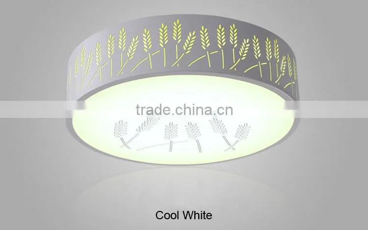 Hollow Out Wheat LED Ceiling Lamp 220V Round Modern Ceiling Light