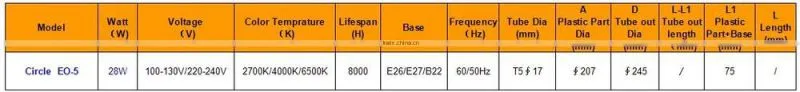 105W Circle Fluorescent Ring Lighting Lamp