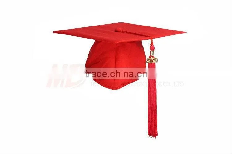 Wholesale Adult cap graduation Matte Red