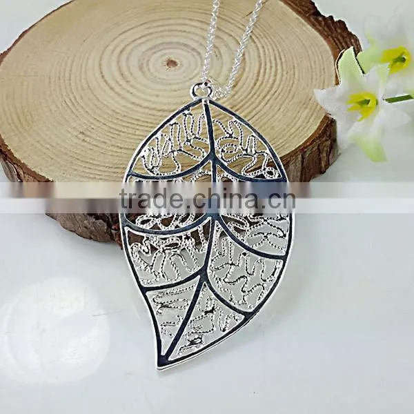 hollow silver leaf bridal new model jewelry set, beautiful jewelry set