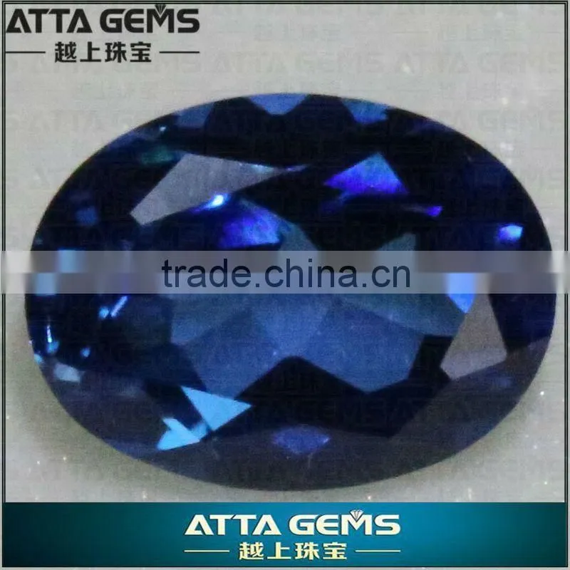 facet cut synthetic blue spinel