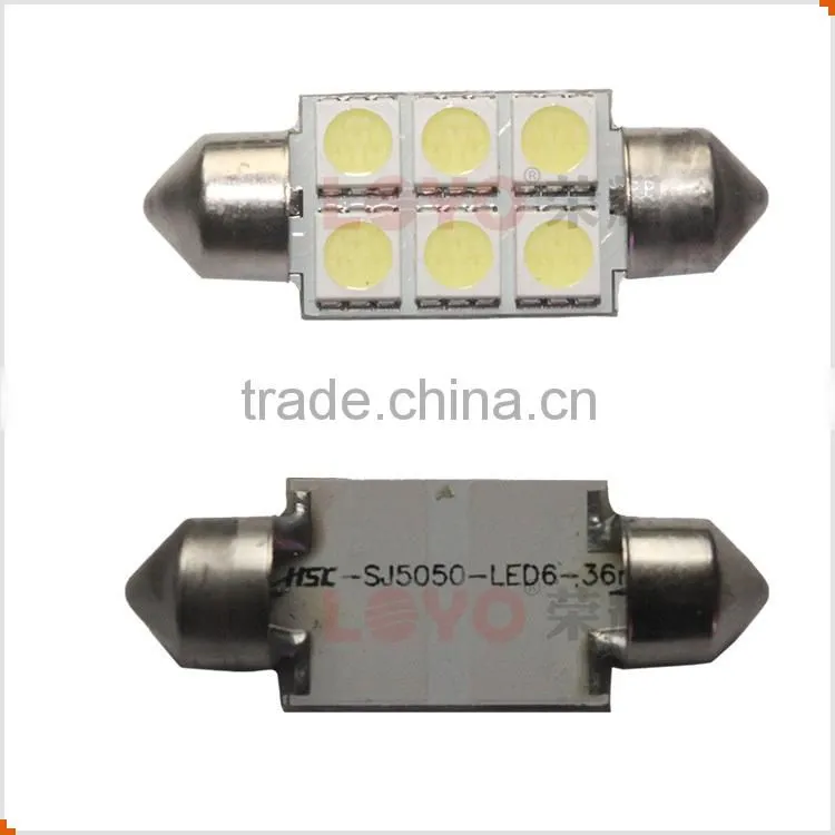 6 PCS smd 5050 light festoon 36mm led car light
