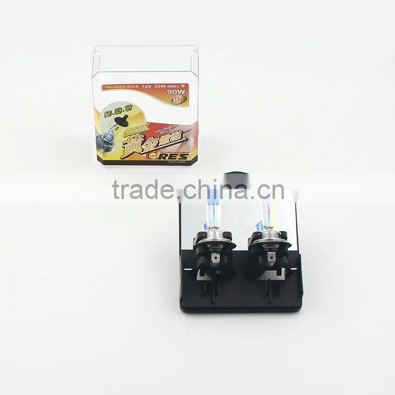 Yellow H7 Halogen Bulb 12V 55W 3000K Quartz Glass Xenon Car HeadLight Auto Lamp