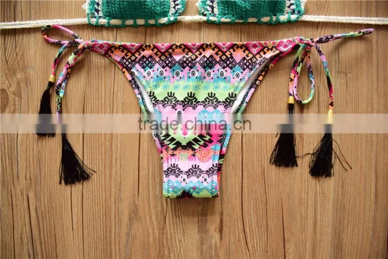 croche hand knitted swimsuit, open crochet extreme sexy bikini
