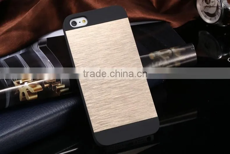 Luxury Gold Metal Brush Cover for iPhone 5 5s Phone Shell APortable aluminum Hard Back Fashion Case for iphone5