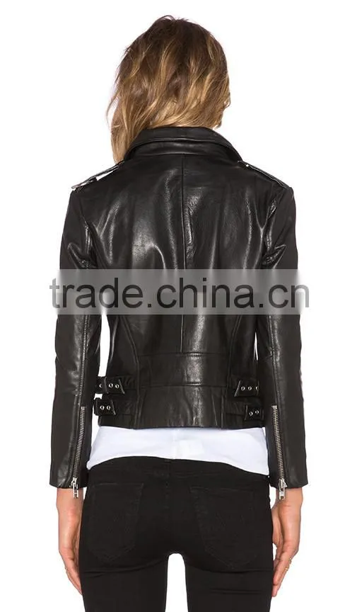 2016 latest design women pure leather jackets for women