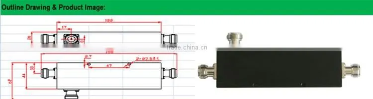 20dB RF Directional Coupler 800-2700MHz N female type connector