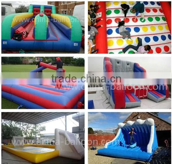 Inflatable bungee run! Double lanes inflatable air runing tracks / inflatable bungee trampoline
