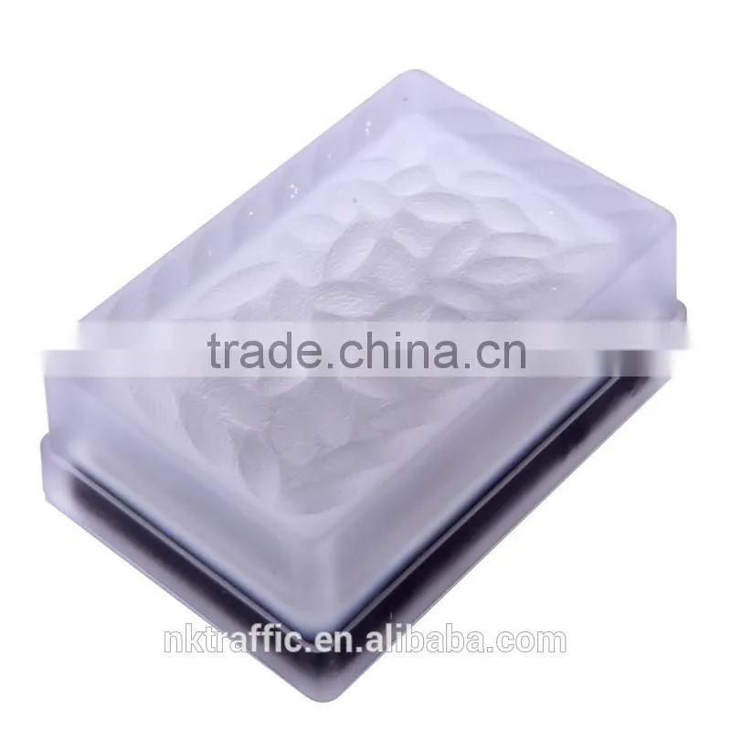 Optional color transparent glass outdoor solar ice brick light