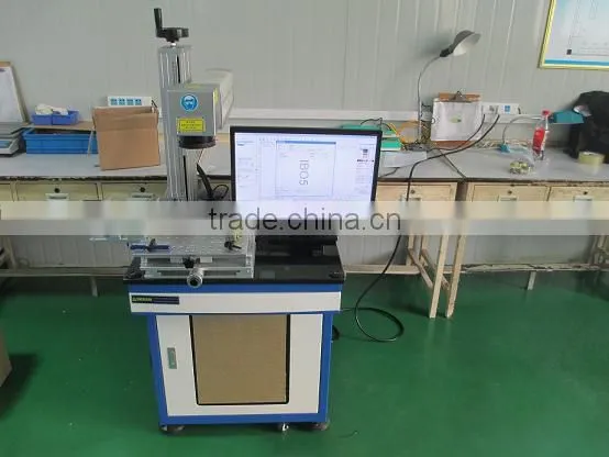10W/20W Fiber laser marking machine with rotation chuck