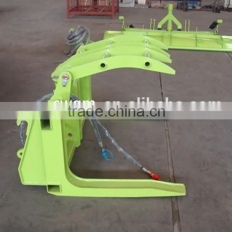 CE certificate Tractor front end loader with Log grab Timber grab for Europe sale