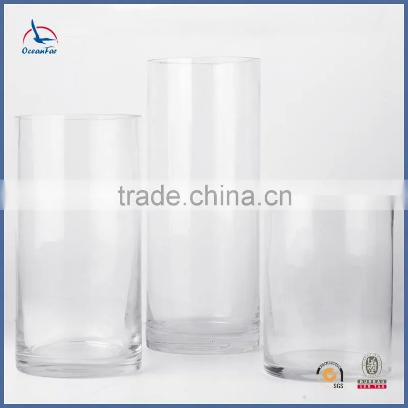 High Quality Cylinder Glass Vase Cheap Clear Wholesale Glass Vase