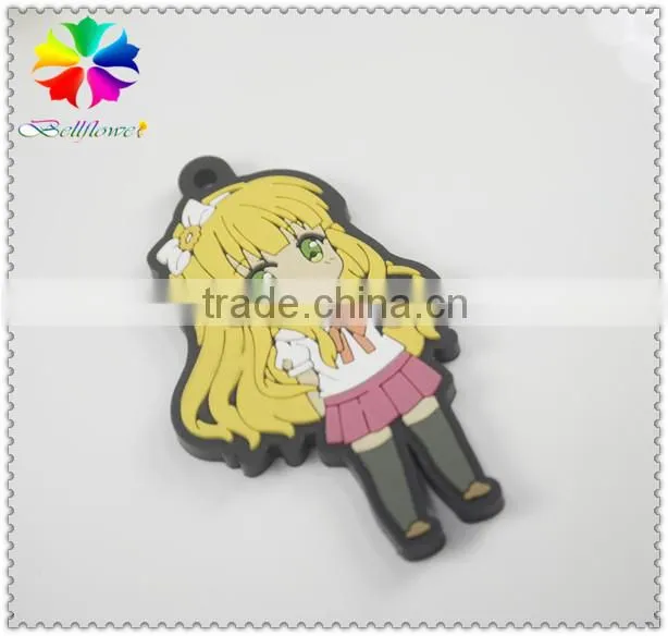 custom your pattern keychain,girl pattern keychain,Custom Soft PVC Keychains