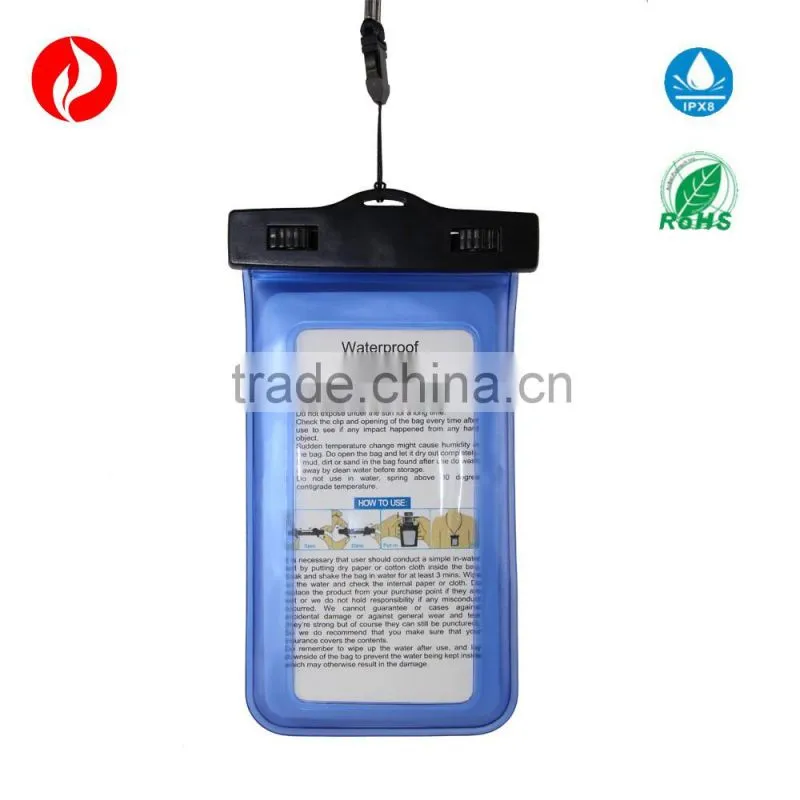 Universal PVC Material Waterproof Case Bag for Outdoor Activities 10*20 cm