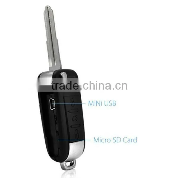 Hidden motion detection mini camera car key