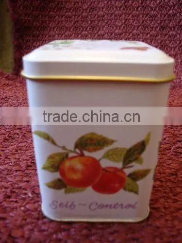 square scented soy tin candle
