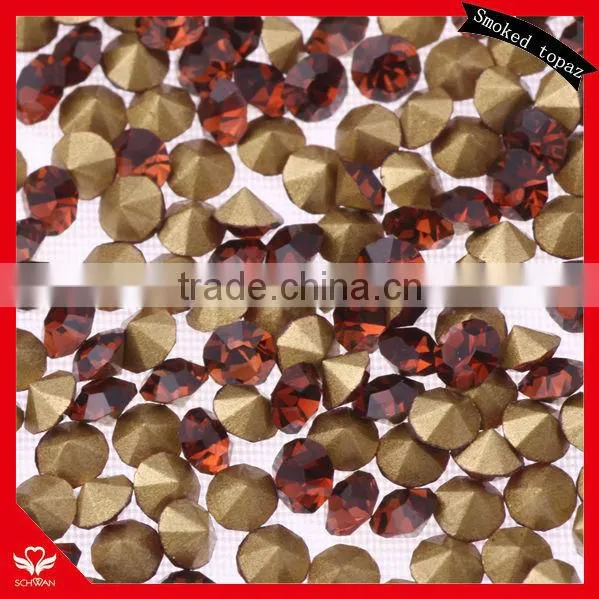 5A Schwan PP rhinestone hotsale smoked topaz color