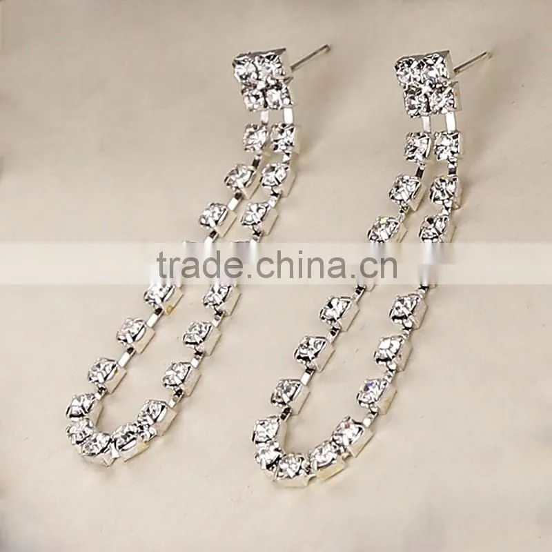 Fashion elegant bride jewelry wedding tiara necklace earrings set