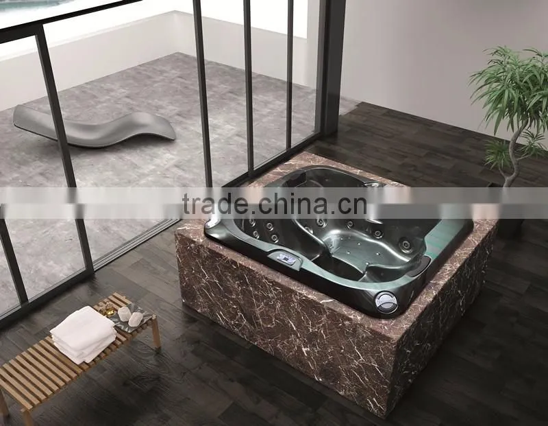 Hot sale family garden outdoor massage hot spa tub with colorful led light