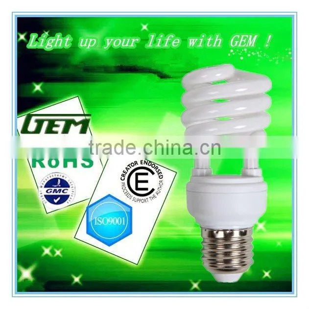 Best selling China Supplier Linan 13w T2 half spiral fluorescent bulb for home lighting