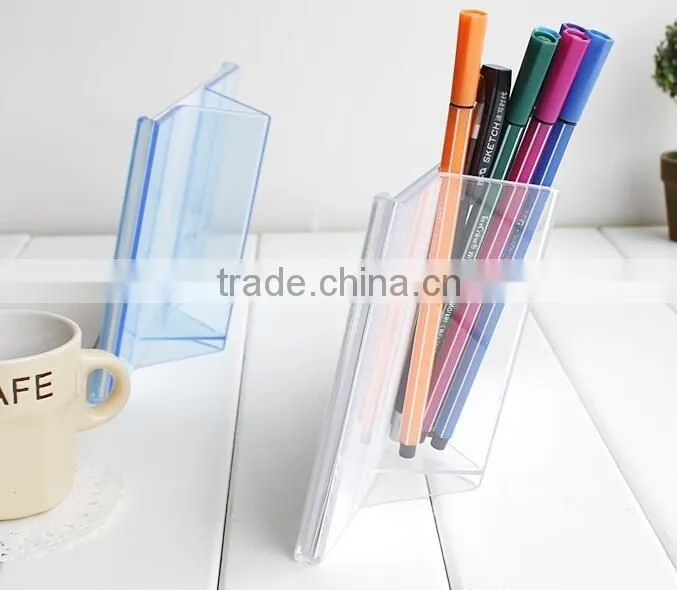 2017 with pen holder acrylic desk calendar