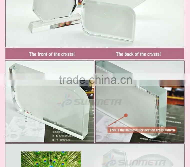 Blank sublimation crystal with coating ,crystal couvenir