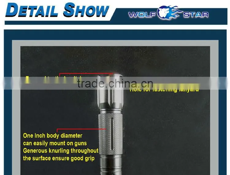 rechargeable police flashlight with CREE T6 LED