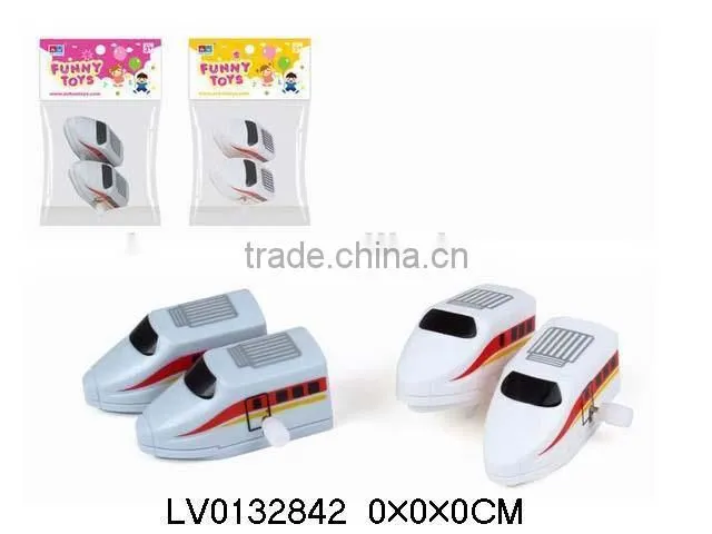 New design plastic wind up railway car promotional toys for children