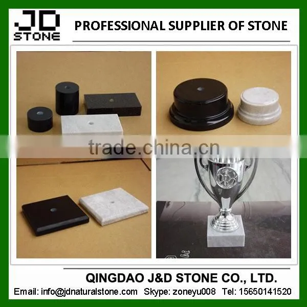 black trophy base/ white marble bases/ trophy pedestal