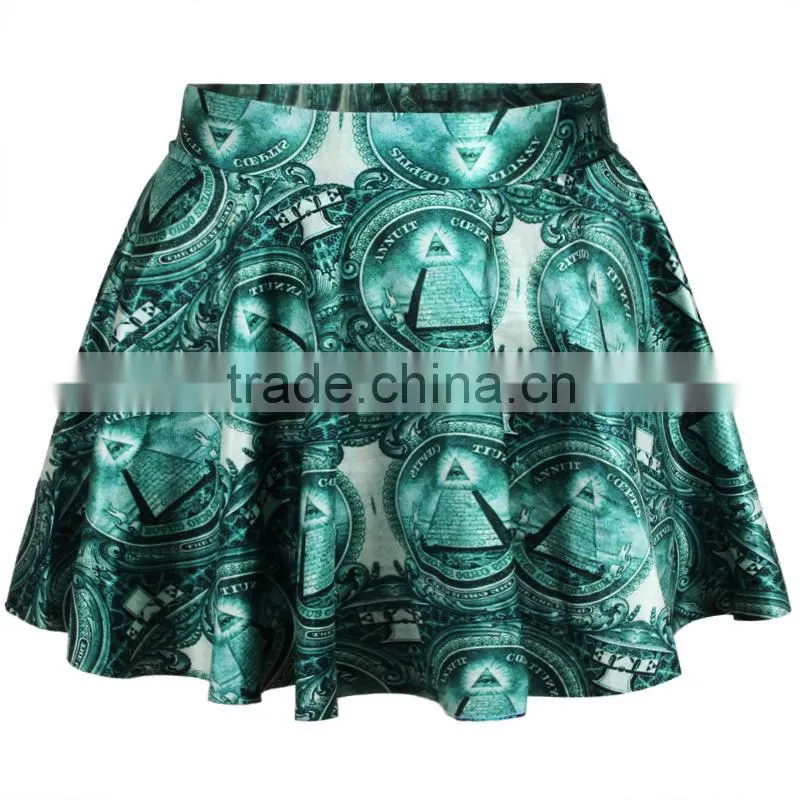 Latest New Design Mature Women In Skirts US Dollar Print Dress N13-11