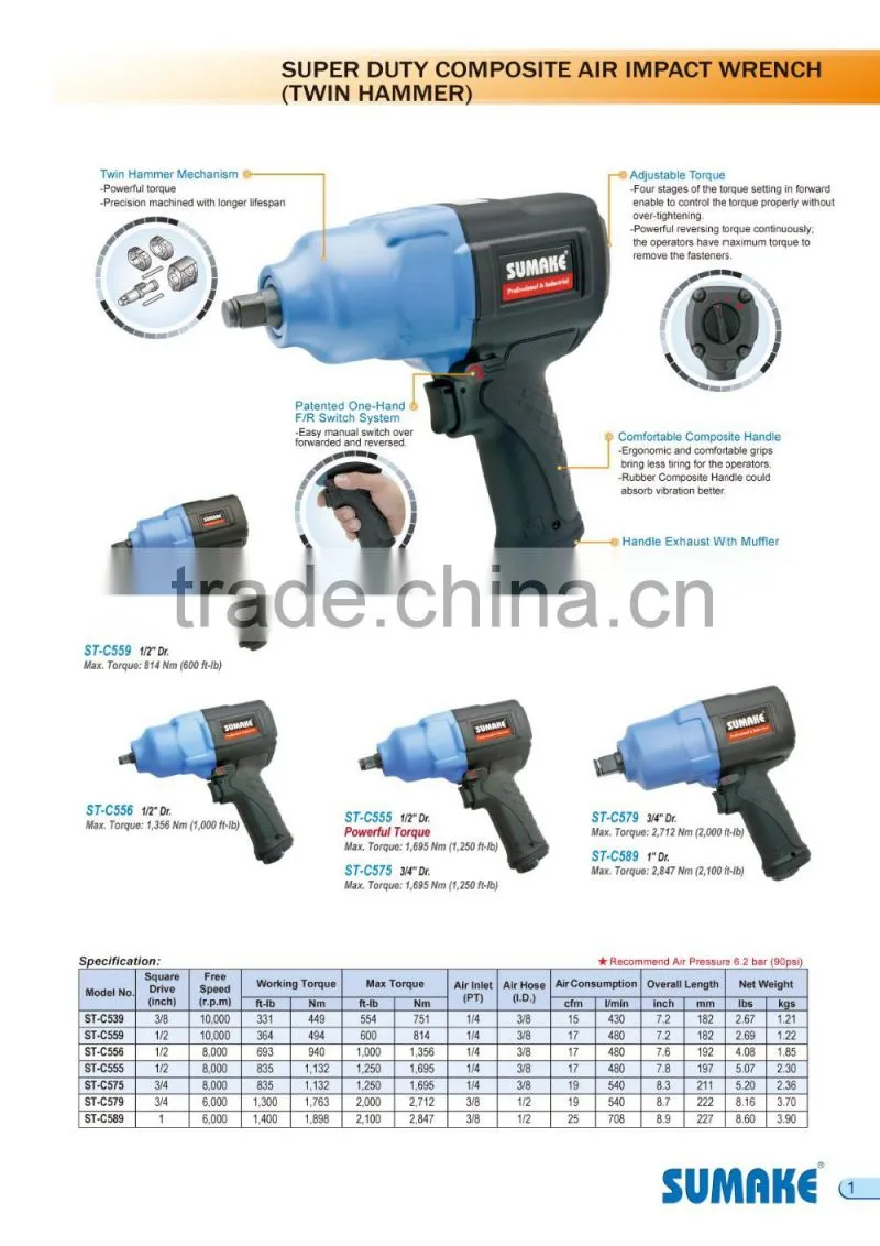 3/4" Professional Twin Hammer Super Air Impact Wrench