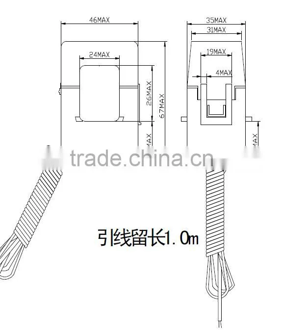 200A split core current transformer with 5A output