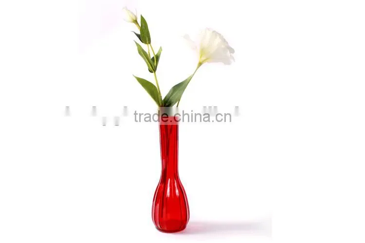 mini dark red decoration glass vase