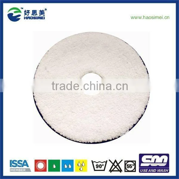 Industrial professional clean floor round hook and loop fastener pad