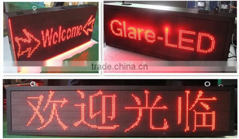 single color P12 outdoor led digital display signs