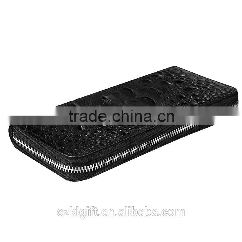 2016 crocodile leather wallet wallet with mobile phone holder violet purse wallet