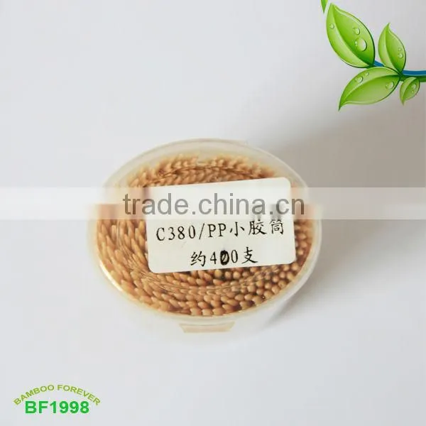 PP little ruber jar two piont bamboo Toothpick