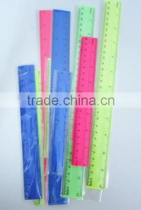 cheap plastic colored rulers,cheap plastic ruler ,different size ruler