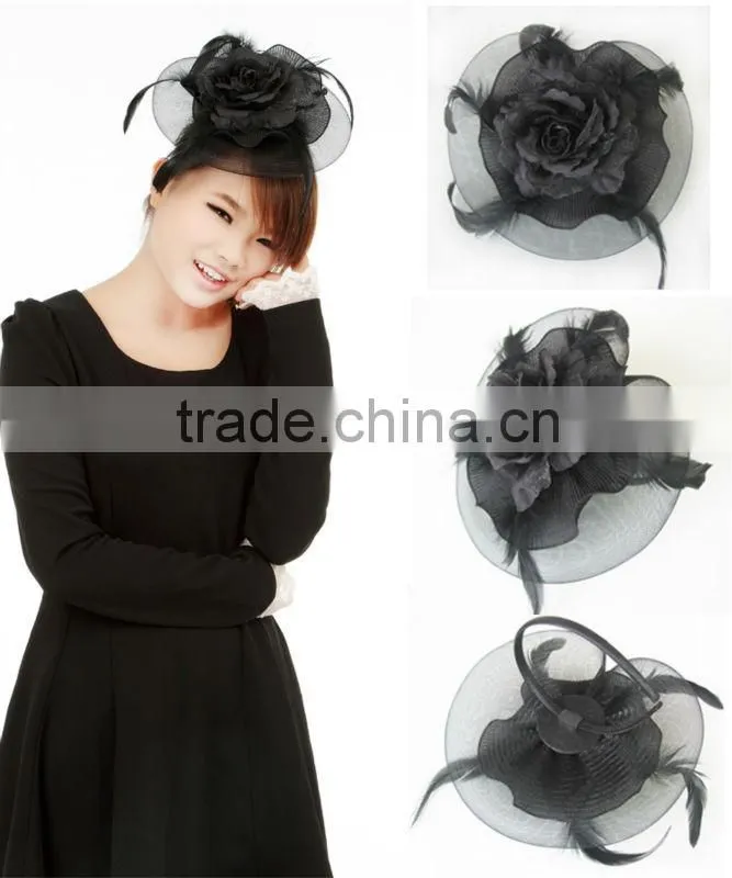 MYLOVE big flower Sinamay Fascinator church hat MLSM012