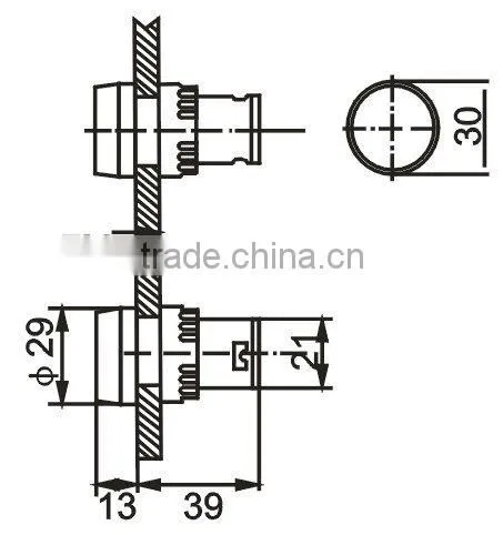 24v 380v miniature led indicator light (pilot light) LED AD127-22B/S