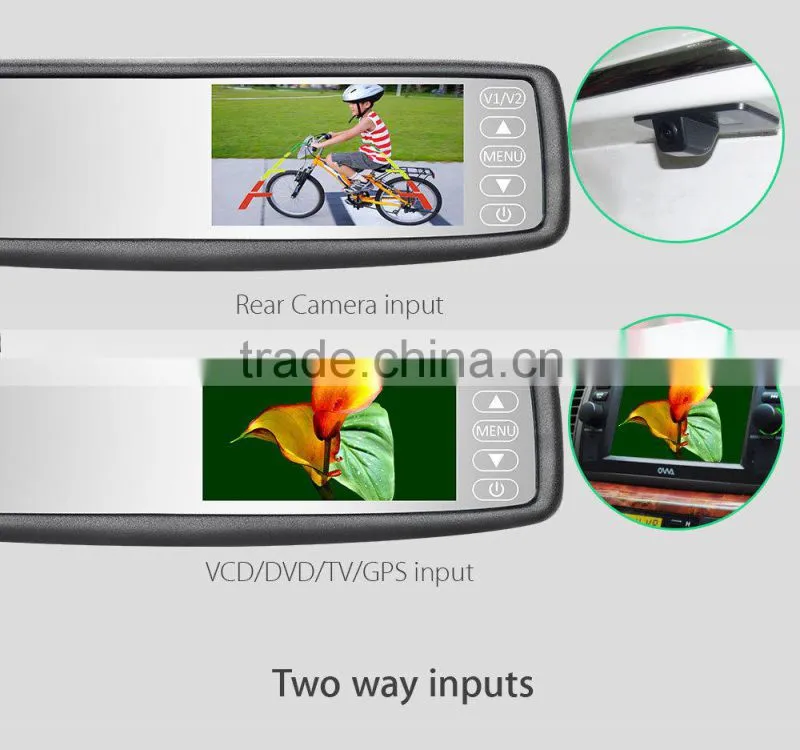 4.3 Inch car rear view parking assist system with Car Mirror Monitor and Camera