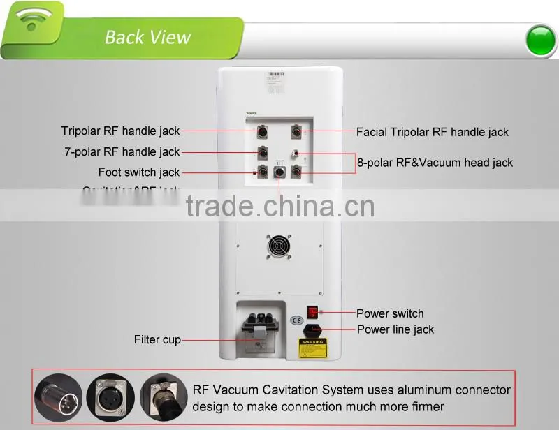 Cavitation machine price for sale,5 handles 40KHZ cavitation and 5MHZ RF,for face and body