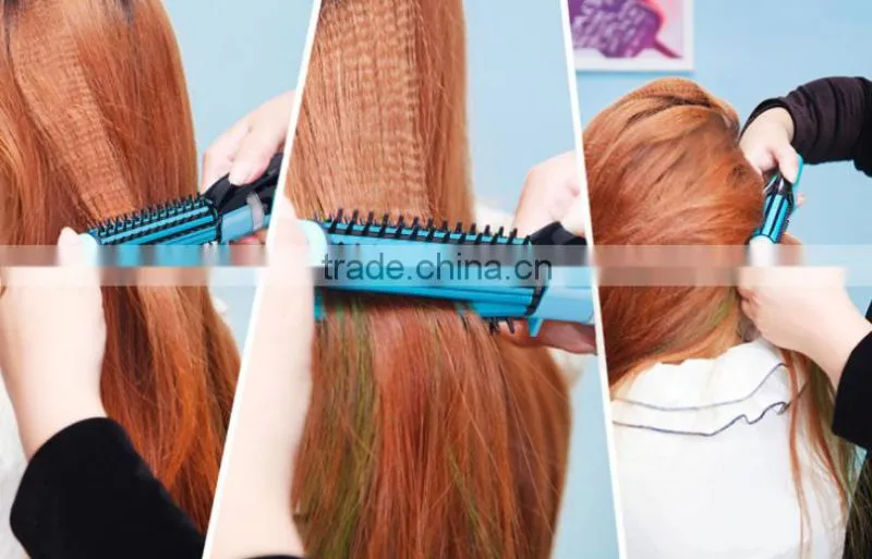 fast hair straightener brush Heating on backside totally new feature