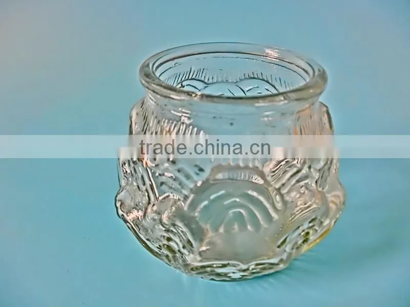 Candle Eco-friendly Glass Lotus Flower WAX Candle Jar