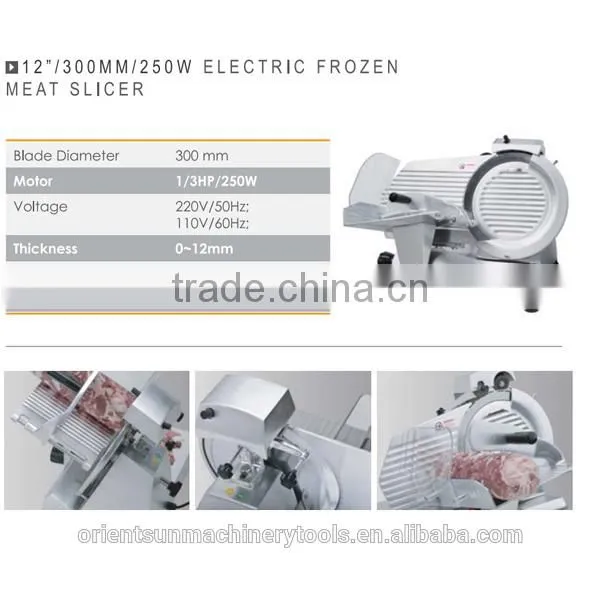 aluminum frozen meat slicing machine with italy blade