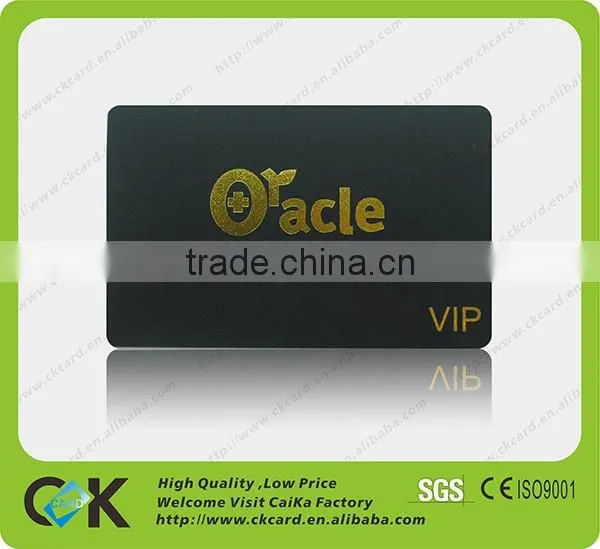 Custom frosted surface silver foil stamping VIP card