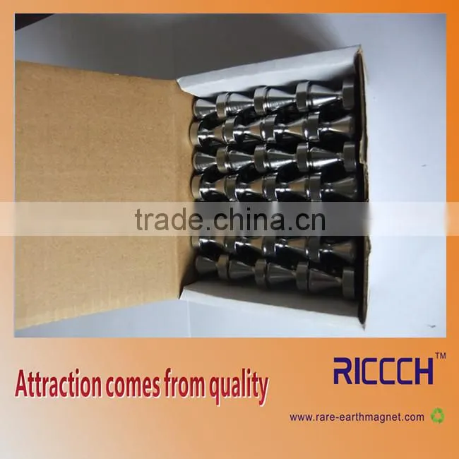 Unclear Sinted Plastic Magnetic push pin customized logo
